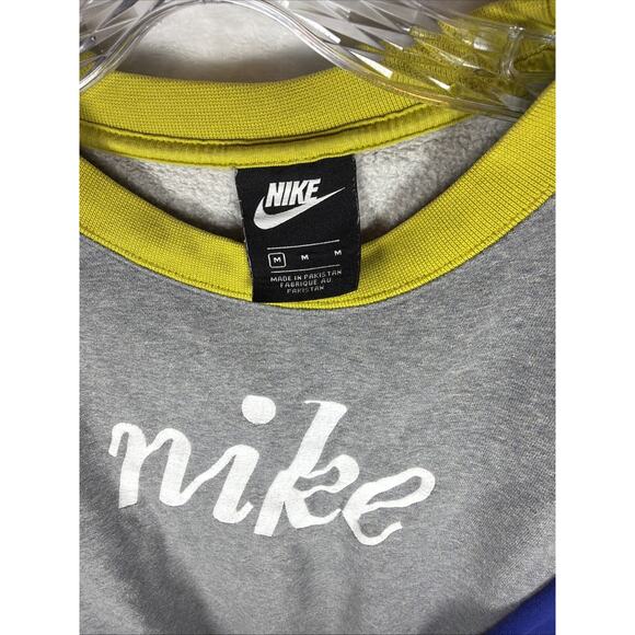 VTG 80's Nike Colorblock Sweatshirt Mens Size M Gray Red Blue Yellow CJ6278-071 - Picture 4 of 8